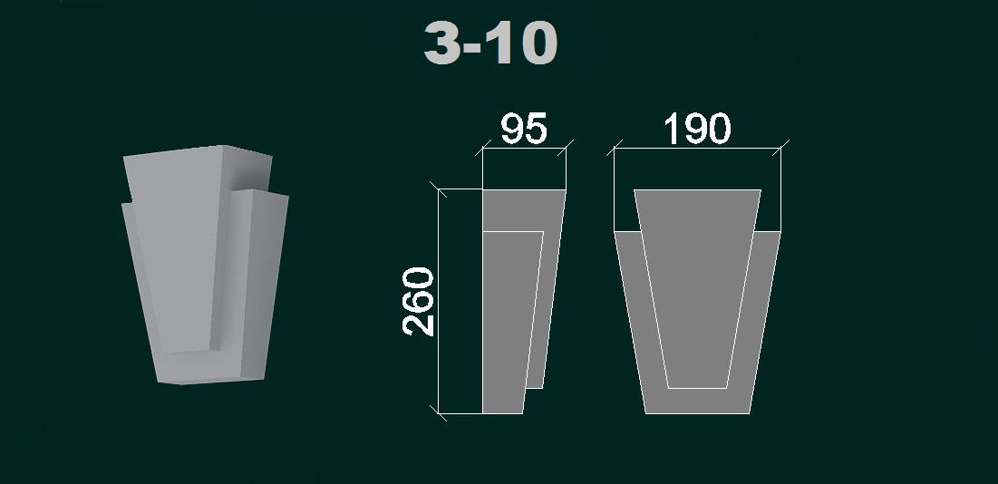Замковый камень Ф 10